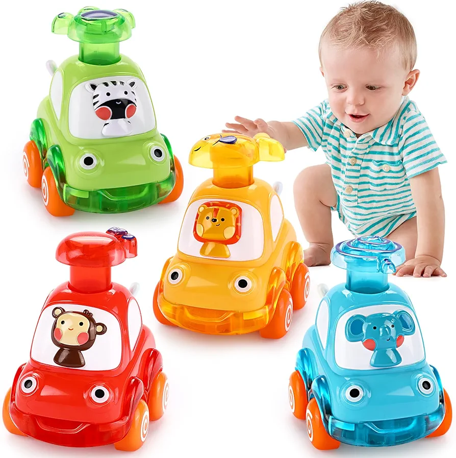 8 Cars Toys for 1 Year Old Boy Birthday Gift Press and Go Toys Cars for Toddlers 1-3 Baby Toys 12-18 Months Toddler Toys Age 1-2 One Year Old Boy Toys First Birthday Gifts for 1-3 Year Old Boys Girls