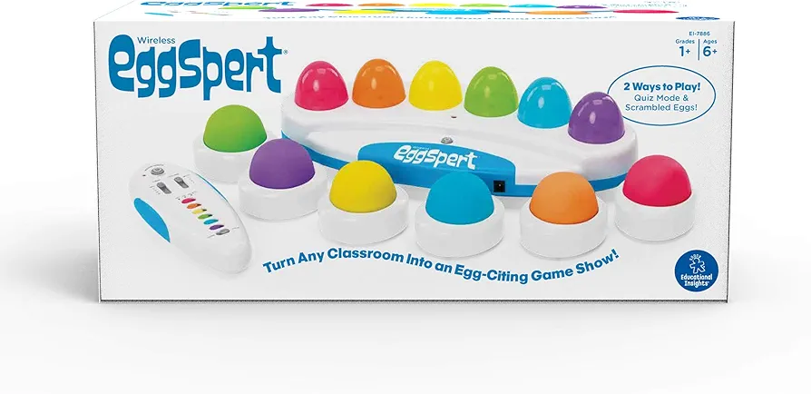 Educational Insights Wireless Eggspert 2.4 GHz - Classroom Games and Buzzers, Teacher and Classroom Must Haves, Back to School Supplies