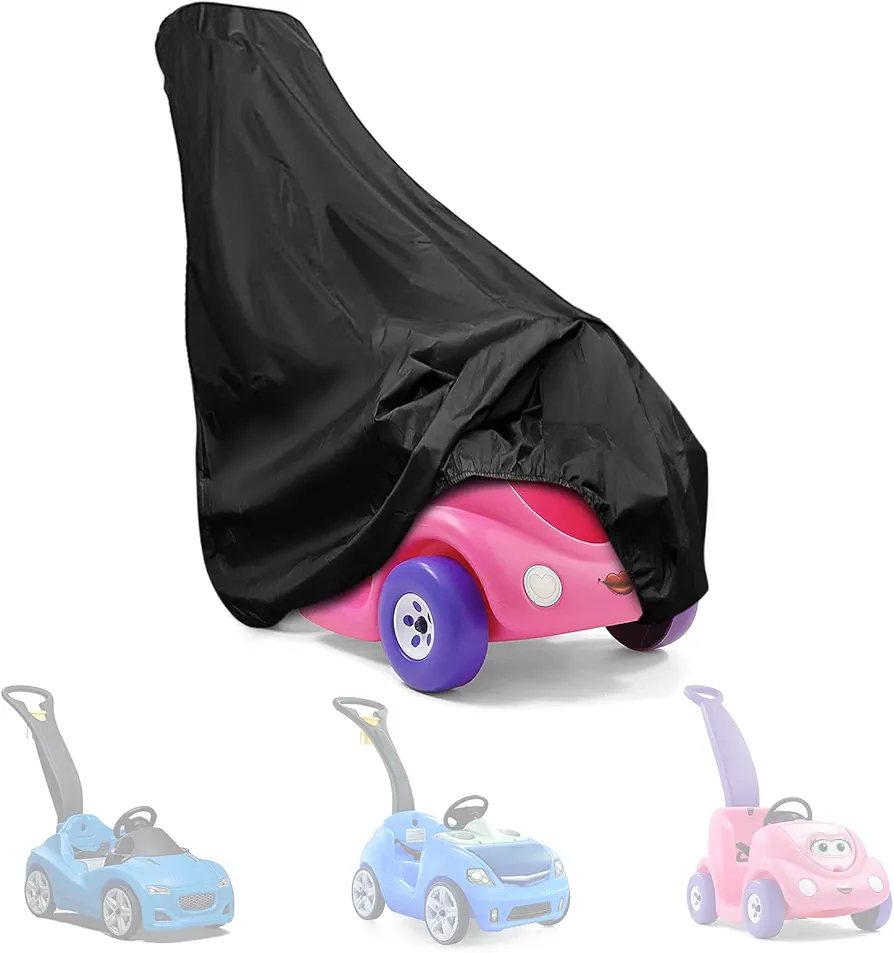 Toddler Push Car Cover for Step 2 Push Toy Car, Baby Kid Ride On Push Toy Car Cover Outdoor-Black