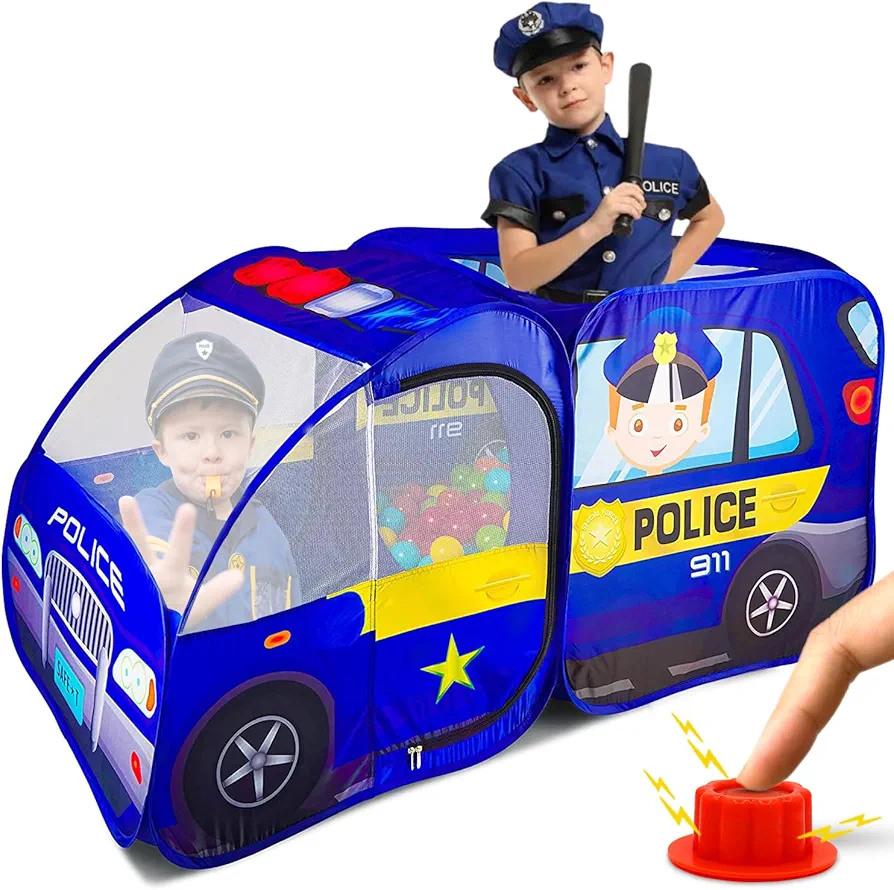 Kiddey Truck Tent for Kids - Pop Up Tent - Kids Tents with Sirens and Sound Button for Boys, Girls & Toddler Gifts - Kids Tent, Kids Play Tent, Pop Up Playhouse - Indoor/Outdoor