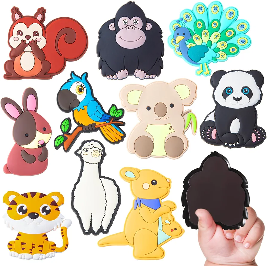 Fridge Magnets for Toddlers 1-3, Fridge Magnets for Kids Large Size Toddler Magnets Full Back Magnetic Toys Learning Educational Refrigerator Magnets for Kids Cute Animal Magnets for Fridges