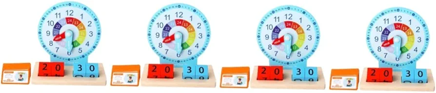 BESTonZON 4 Sets Clock Teaching Educational Toy Creative Clock Toy Learning Clocks for Ages 5-7 Clock Learning for Clock Toy for Time Cognition Clock