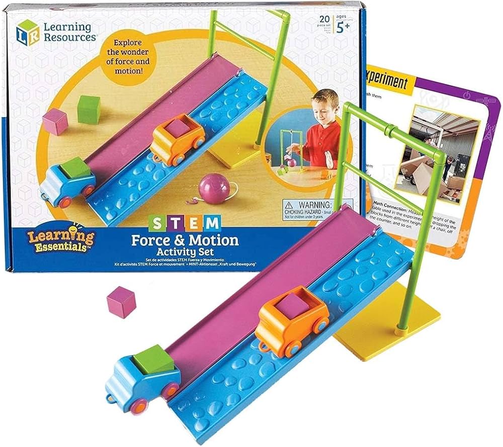 Learning Resources STEM Force & Motion Activity Set, 20 Pieces, Ages 5+