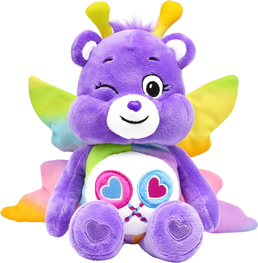 Care Bears Spring Theme Butterfly Share Bear Fun-Size Plush - Perfect Stuffed Animal Holiday, Birthday Gift, Super Soft and Cuddly – Good for Girls and Boys, Employees, Collectors, Ages 4+