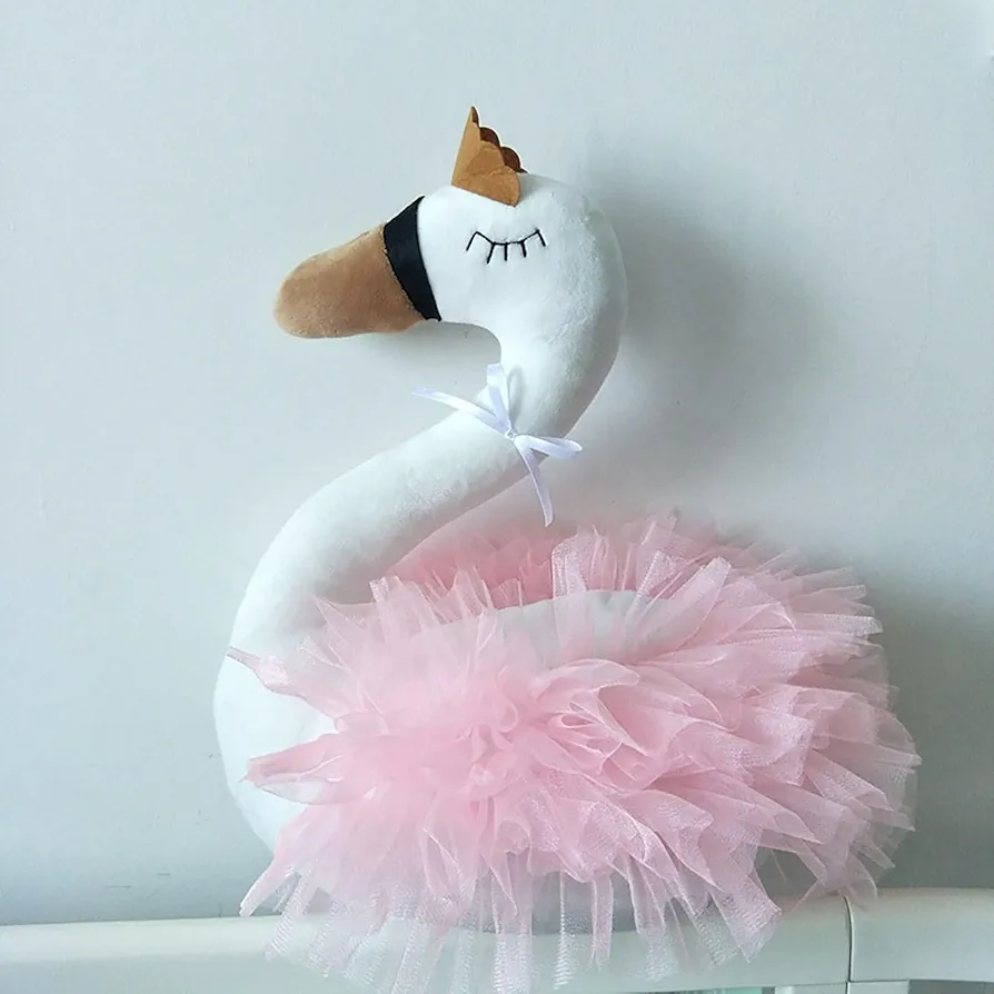 Plush Pouch Doll Children's Plush Toy Doll Cartoon Swan Toy D23 Plush (Pink, 28x16x40cm)