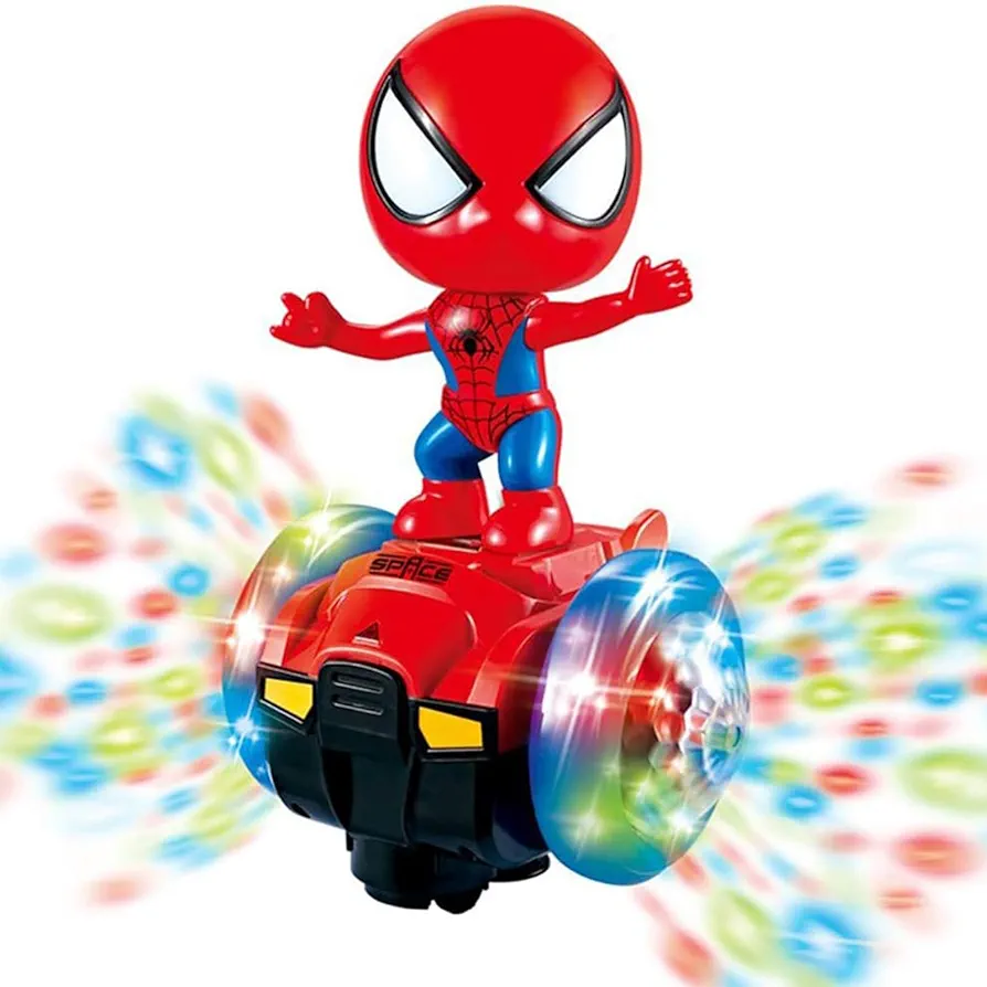 Dancing Spider Robot Toys, Spin Robot Interactive Toy Car with Colorful Flashing Lights & Music, Interactive Educational Gift Toys for 3 4 5 6 7 Year Old Boys Girls