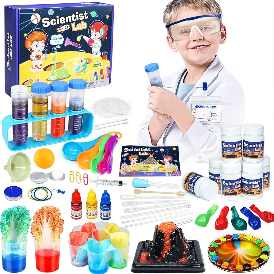 Kids Science Kit STEM Toys - Science Kits for Kids Age 6-8-12, 36 Science Lab Experiments Educational Games, 60+ PCS Science Toys for Kids, Christmas, Birthday Gift for 6-12 Year Old Boys & Girls