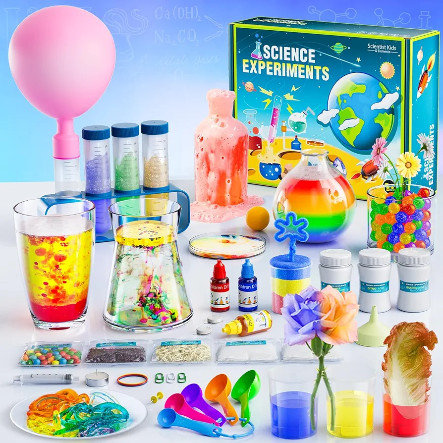 50 Lab Experiments Science Kit for Kids, STEM Activities Educational Scientist Toys Gifts for Age 6-12 Year Old Boys Girls, Chemistry and Physics Set Toys Educational Learning Set