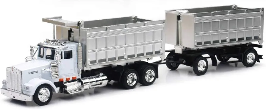 1/43 D/C Kenworth W900 Double Dump Truck, Color May Vary