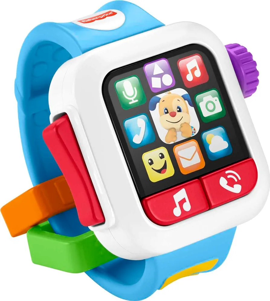 Fisher-Price Baby to Toddler Toy Laugh & Learn ​Time to Learn Smartwatch with Lights & Music for Pretend Play Infants Ages 6+ Months​