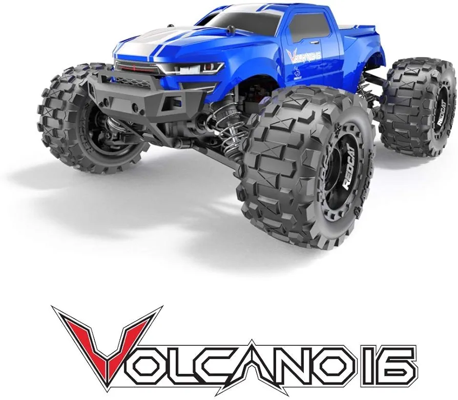 Redcat Racing Volcano-16 1/16 Scale Monster Truck - Blue