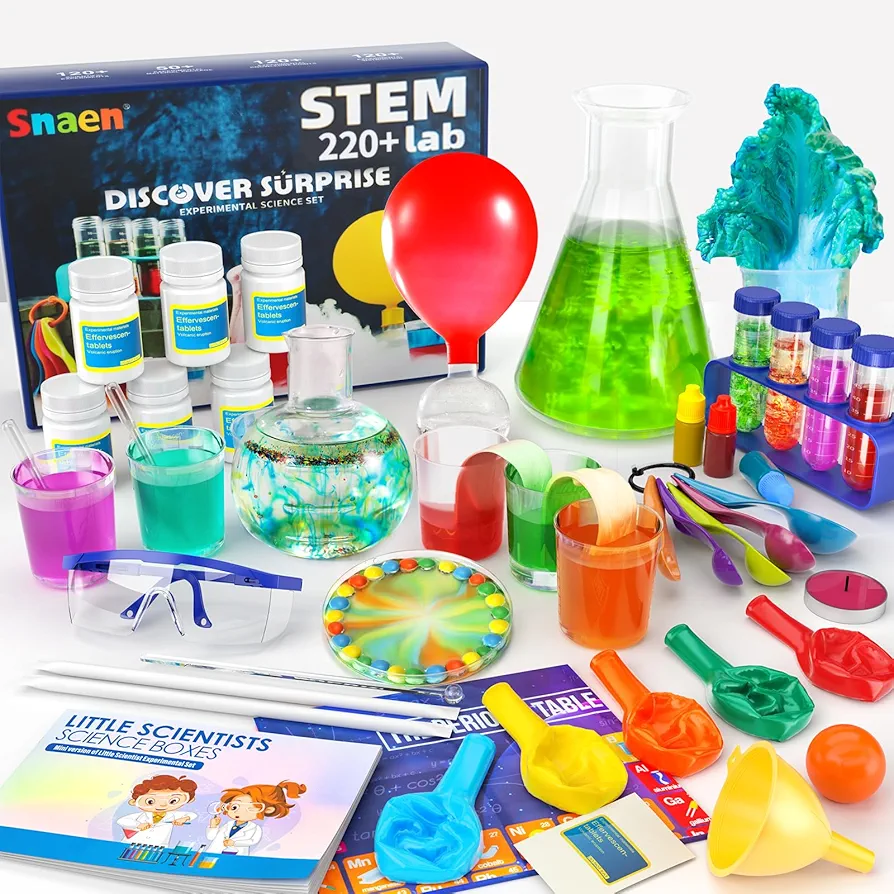 SNAEN 120+ Lab Experiments Science Kits for Kids, STEM Educational Learning Scientific Tools,Birthday Gifts and Toys for 3 4 5 6 7 8 9 10 11 12 Years Old Boys Girls Kids