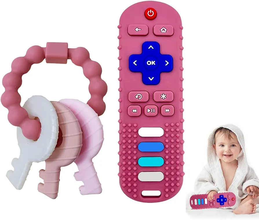 Baby Keys Teether&Baby Remote Toys for Babies 0-18 Months,BPA Free