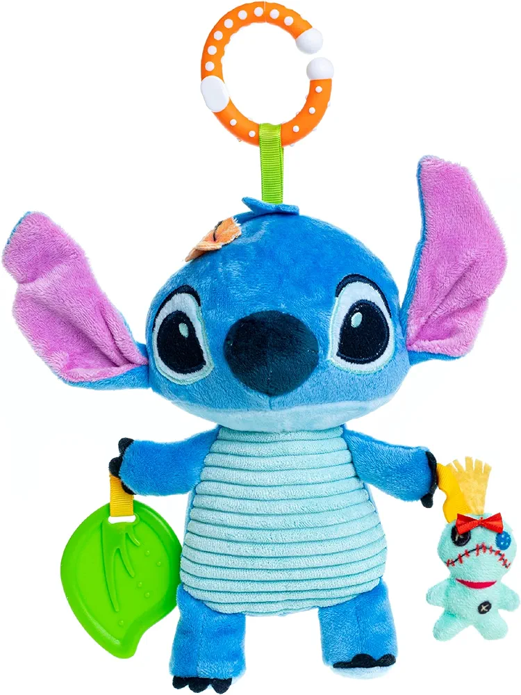 KIDS PREFERRED Disney Baby Lilo & Stitch - Stitch On The Go Activity Toy 12 Inches, Blue