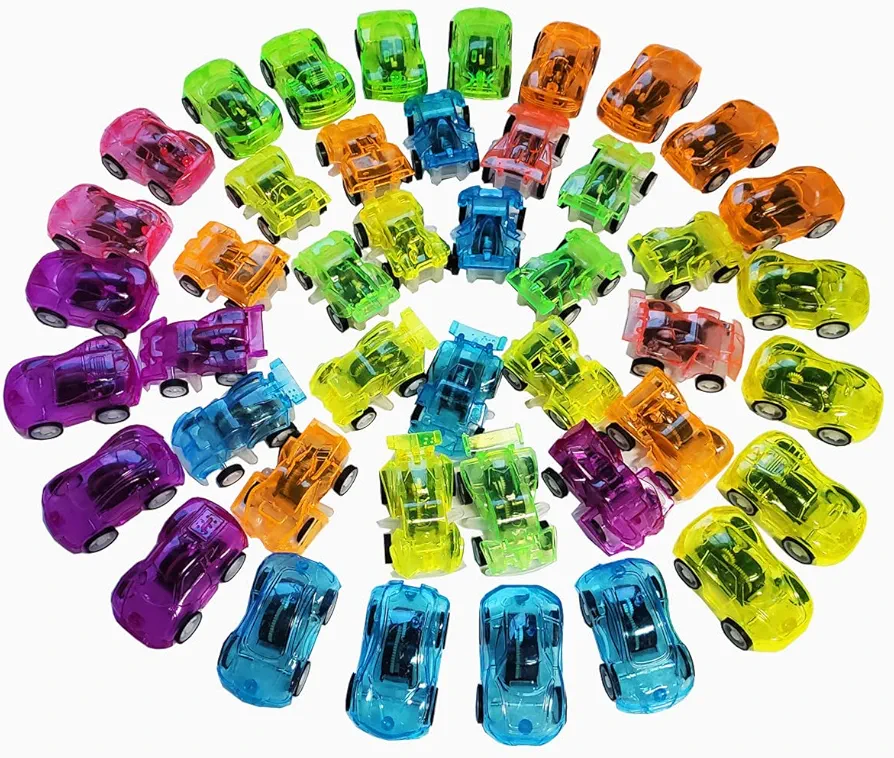 42 Pcs Pull Back Vehicles Mini Car Toys Friction Powered Racing Cars Party Favor Cars for Toddlers Boys & Girls, Bulk Party Favors Toys(Colors Random)