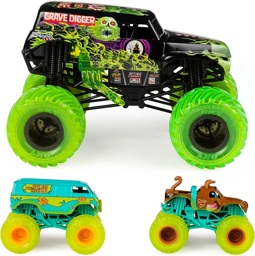 Monster Jam, Curse of The Gasoline 3-Pack of Official Exclusive Die-Cast Trucks