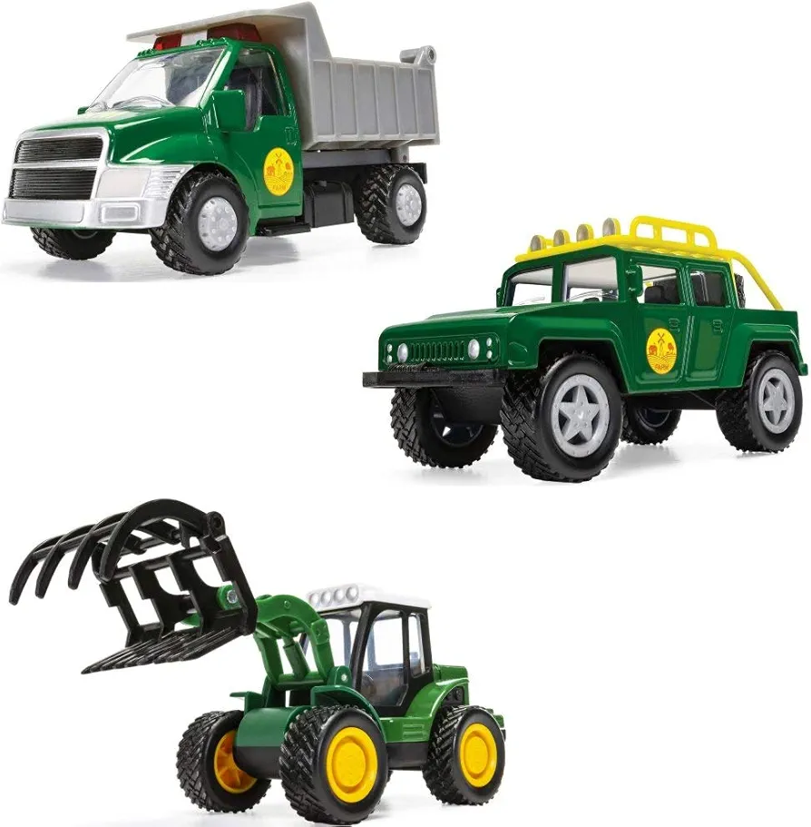 Corgi Chunkies Farm Off Road Truck, Tractor with Claw Grapple and Dump Truck Triple Pack Toy Vehicles CHP10