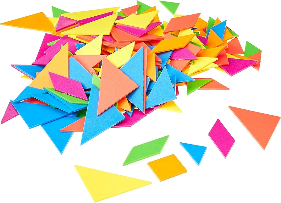 Learning Resources LER3554 Brights! Tangrams Class Pack,Multi-color