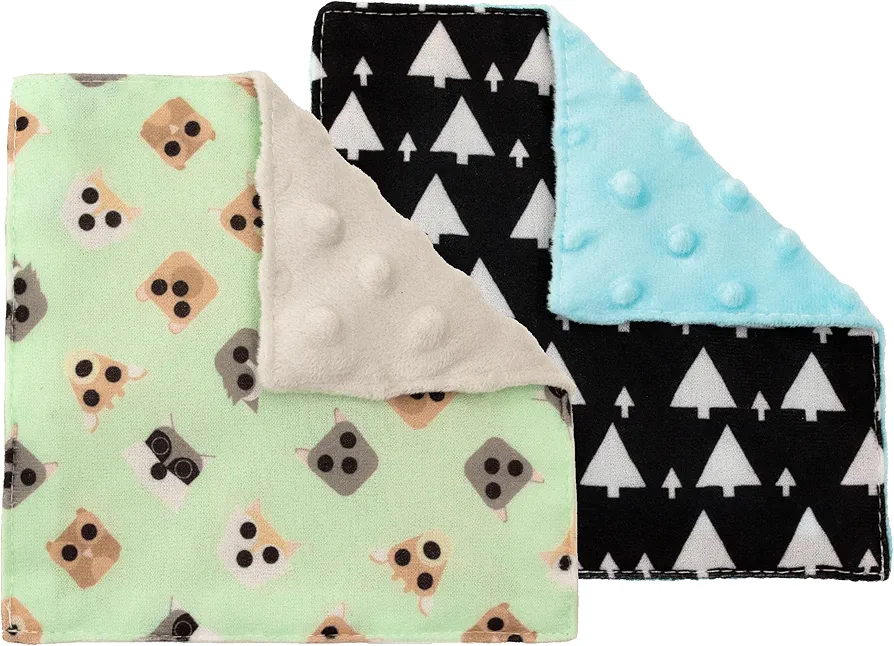 S&T INC. Crinkle Squares Baby Toys, 6 Inch x 6 Inch, Forest Animals, 2 Pack