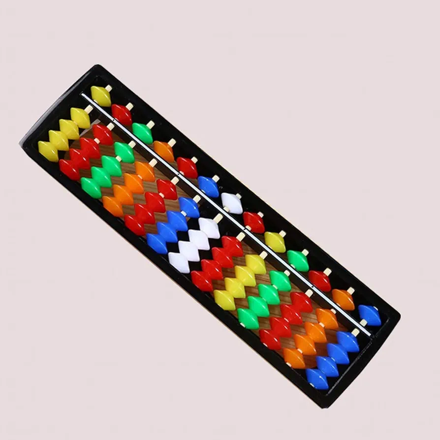 13 Column Portable Arithmetic Colorful Beads Mathematics Calculate Tool Abacus