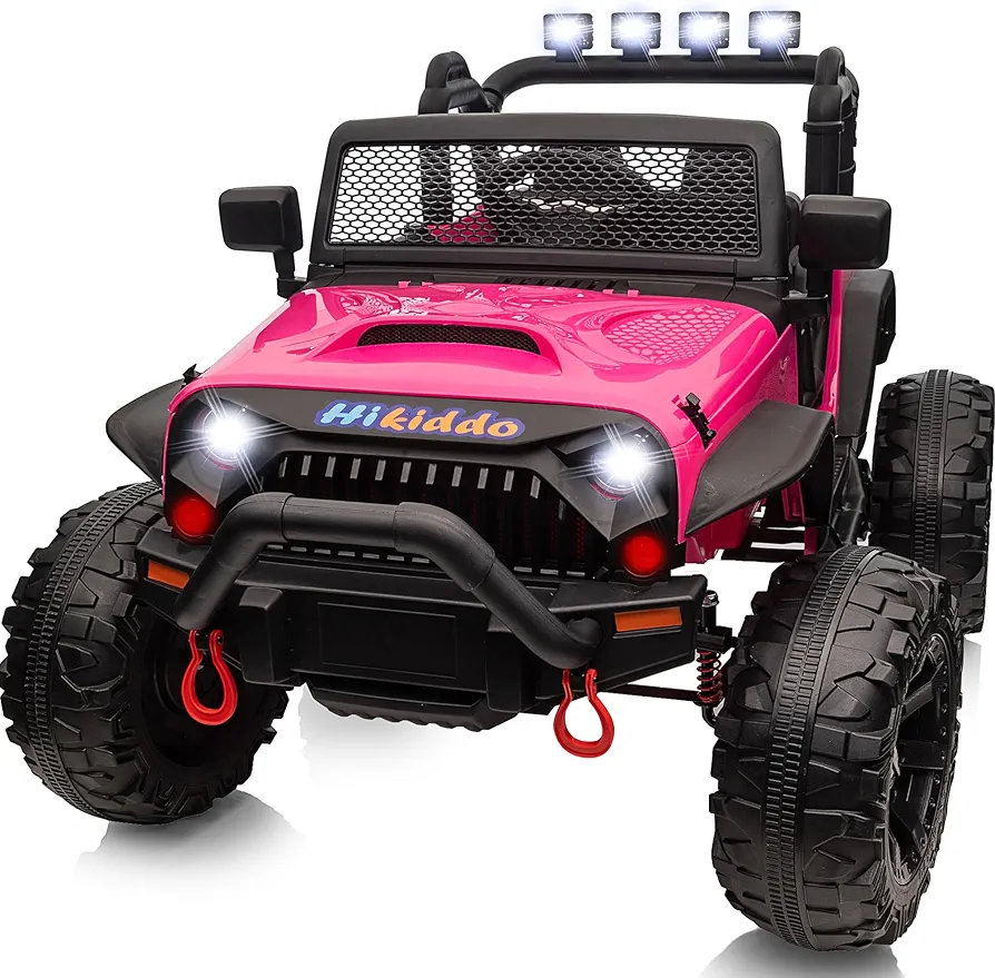 24V 9Ah Ride on Toy for Big Kids, 2 Seater Ride-on Truck Kids Electric Vehicle Car for Girls with Remote Control - Rose Pink