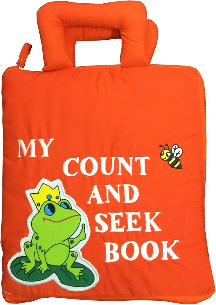 Pockets of Learning Child's Count and Seek First Counting Quiet Book Interactive Fabric Activity Busy Book for Toddlers and Children | Engaging Educational Toy for Kids Learning Adventure