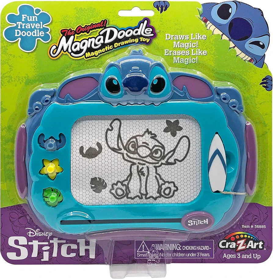 Cra-Z-Art Stitch Travel Magna Doodle Magnetic Drawing Board, Lilo and Stitch Kids Toy Gift