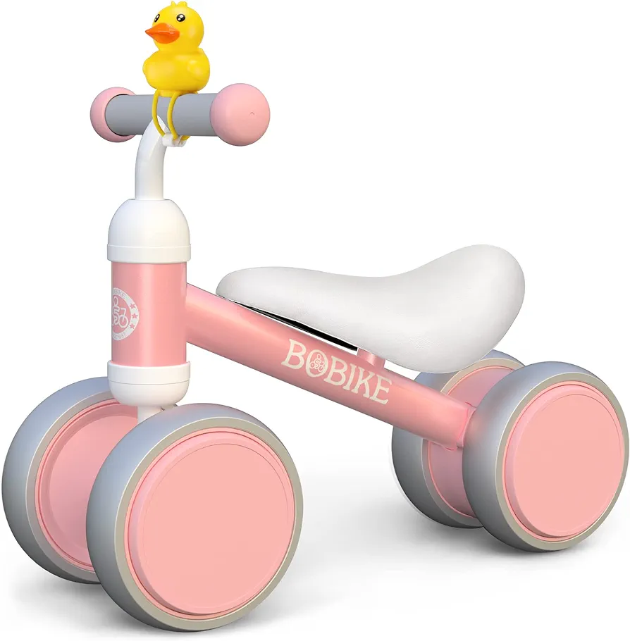 Baby Balance Bike Toys for 1 Year Old Gifts Boys Girls 10-24 Months Kids Toys Toddler Best First Birthday Gifts Children Walker Baby Walker No Pedal Infant 4 Wheels Bicycle (pink)