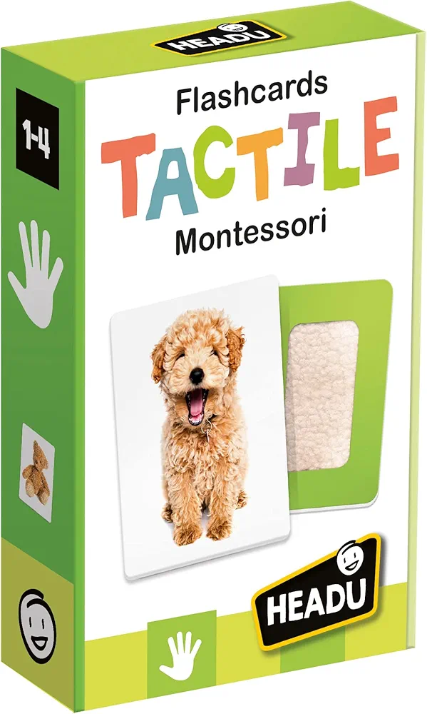 HEADU Tactile Flash Cards Montessori, Educational Toys for Boys and Girls Ages 1-4 Years Old, Toddler Learning Toys, Teacher Homeschool Supplies, Birthday