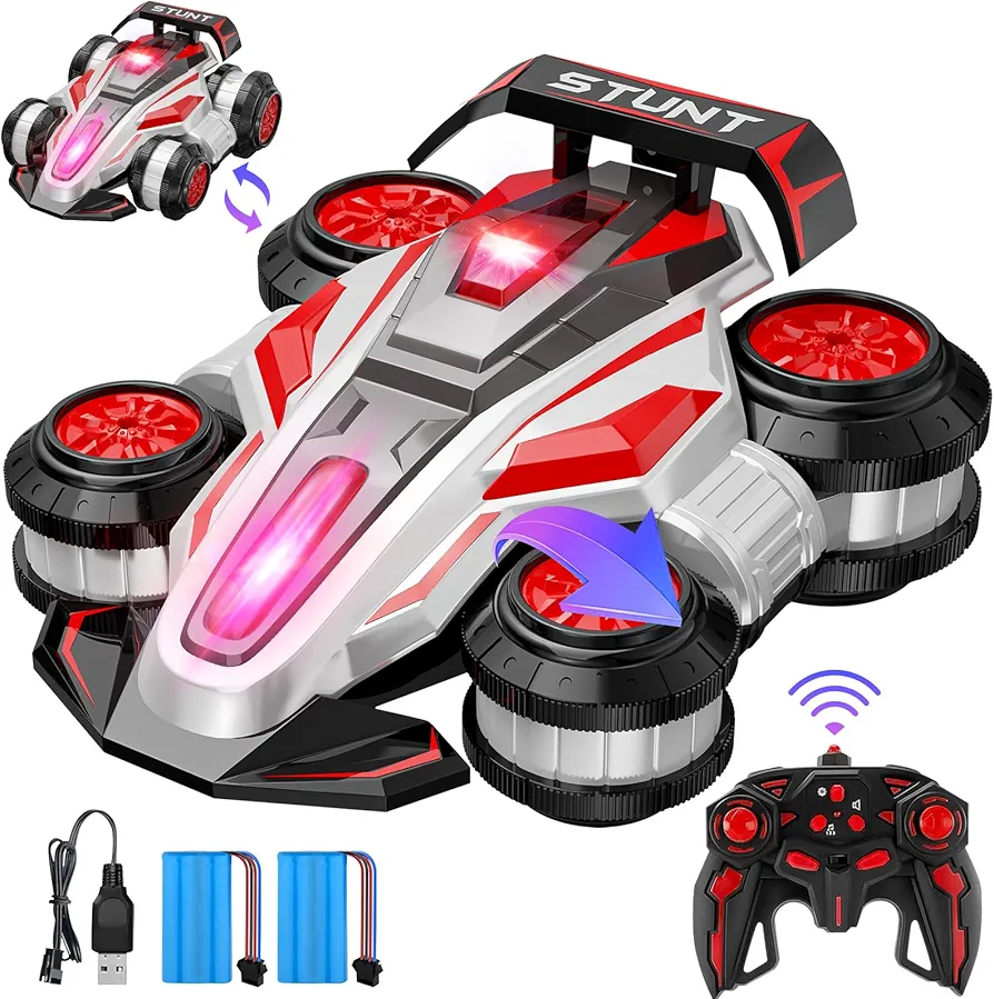 High-Speed Drift RC Deformation Stunt Car, 360-Degree Rotating Transforming Remote Control Car, Birthday Gift for Boys and Girls Aged 6-16.