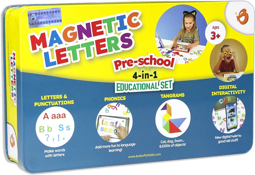 90in1 Magnetic Alphabets Letters Toys for Kids 3 4 and 5 Years | ABC 123 Toys for Kids | Best Educational Birthday Gift Pack for Baby Boys & Girls, ABC Preschool Activities