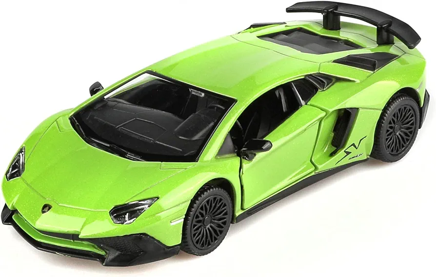 1/36 Scale Lamborghini Aventador LP750-4 SV Diecast Cars Models,Pull Back Vehicles Toy Cars,Cars Gifts for Boys Girls (Green)