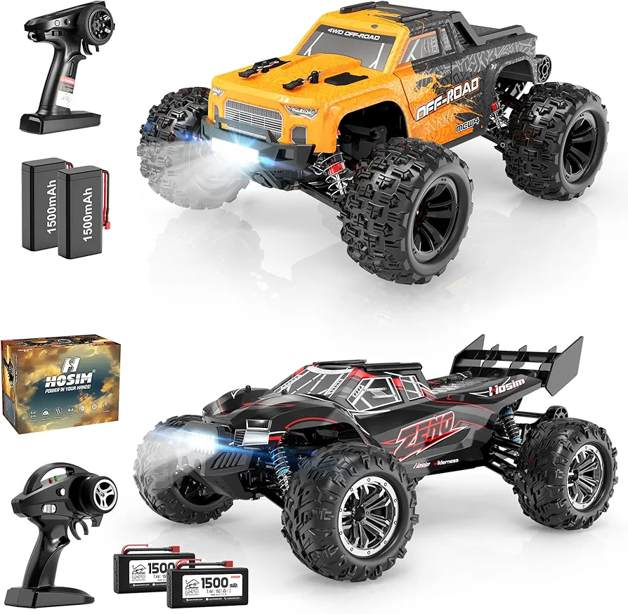 Hosim 1:16 55+KMH 4WD Fast Brushless RC Car & 1:10 RC Truck for Adults and Kids High Speed 48+ KMH