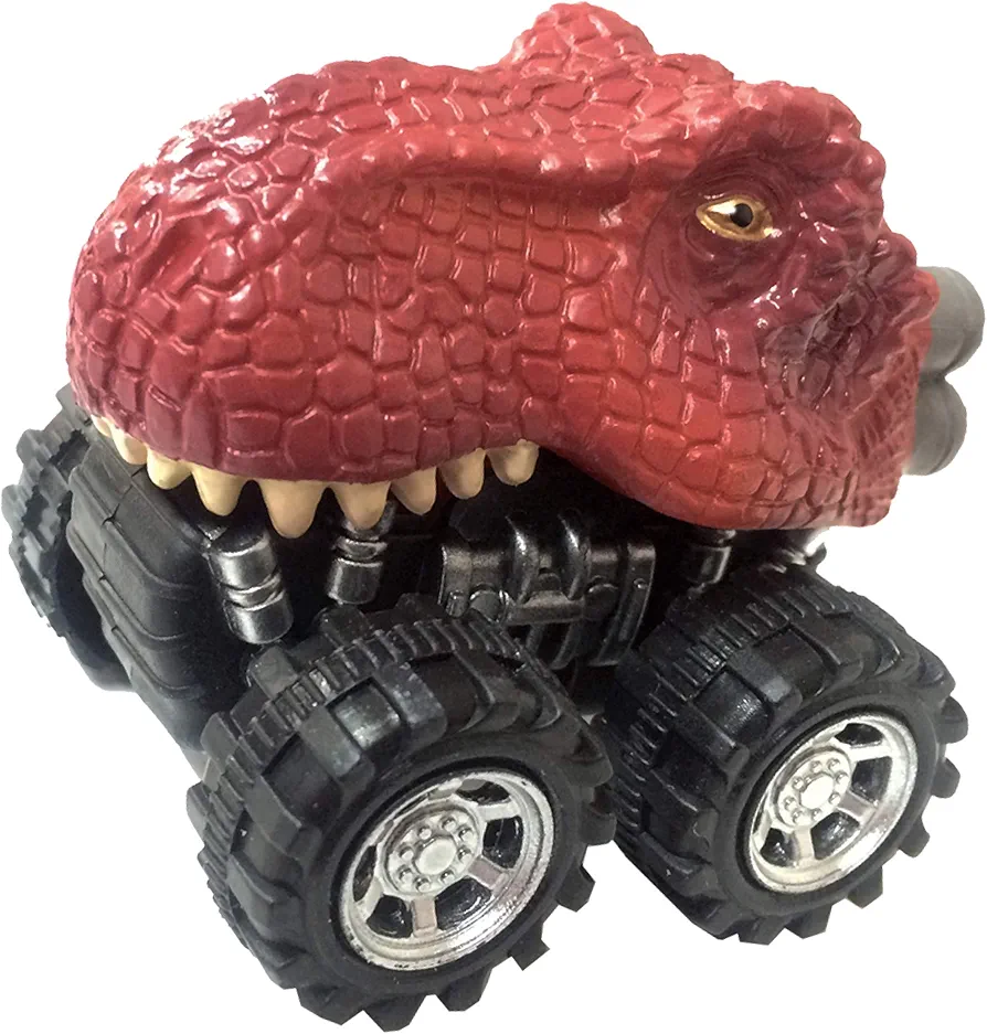 Dinosaur T-Rex from Deluxebase. Friction powered monster truck toys with cool animal riders, great car toys and dinosaur toys for boys and girls