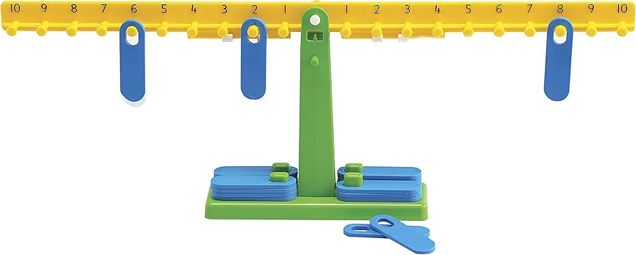 edxeducation Student Math Balance - In Home Learning Manipulative for Early Math and Number Concepts - Includes 20 Weights - Beginner Addition, Subtraction and Equations