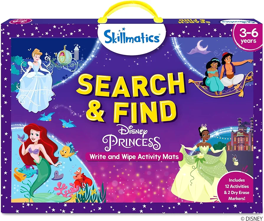 Skillmatics Preschool Learning Activity - Search and Find Disney Princess, Educational Game for Kids, Toddlers Who Love Toys, Art & Craft Activities, Gifts for Girls and Boys Ages 3, 4, 5, 6