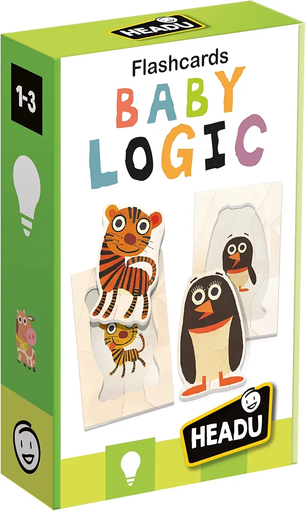 HEADU Baby Logic Flash Cards Montessori, Educational Toys for Boys and Girls Ages 1-3 Years Old, Toddler Learning Toys, Teacher Homeschool Supplies, Birthday