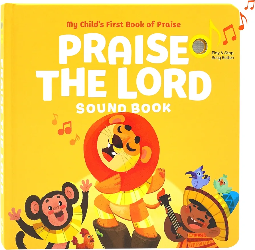 Praise The Lord Christian Sound Books for Toddlers 18 months+ | Musical Baby Song Book | Sing Along Book Toys for Kids | Interactive Toddler Books for Baptism Gifts, Easter Baskets & Birthdays