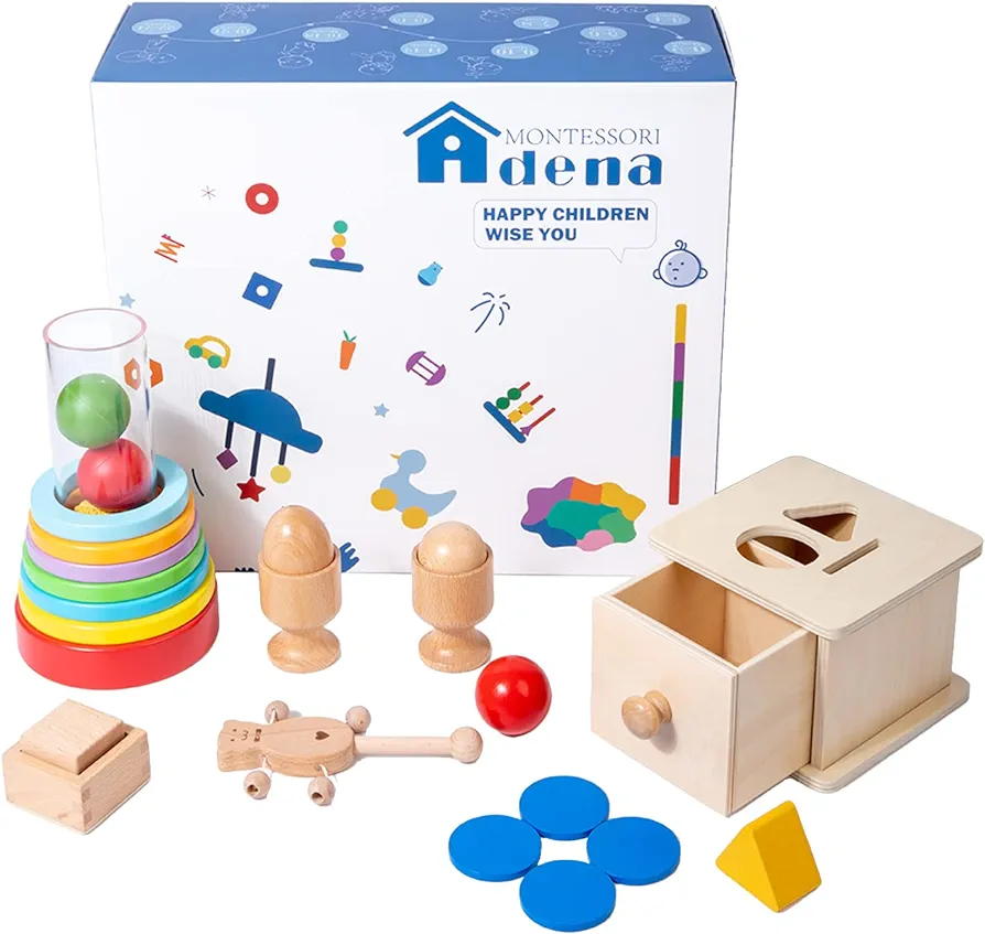 Montessori Toys Play Kit for 9-15 Months Great Infant Montessori Baby Toys for Babies