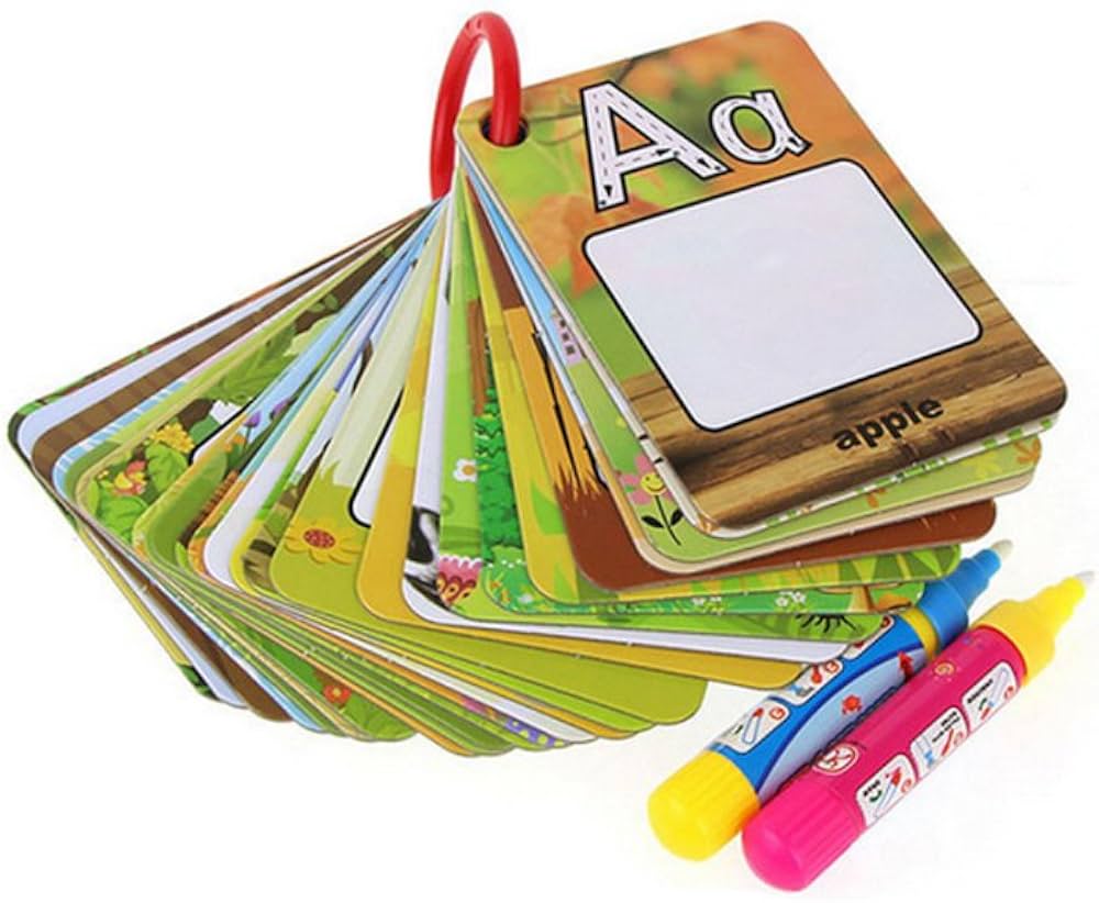 Coolplay A-Z 26 Alphabet Water Cards, Children Drawing Card for Kids Educational Toys for Travel