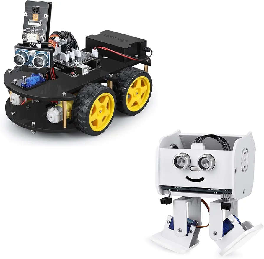 ELEGOO UNO R3 Project Smart Robot Car Kit V4 Penguin Bot Biped Robot Kit (White)