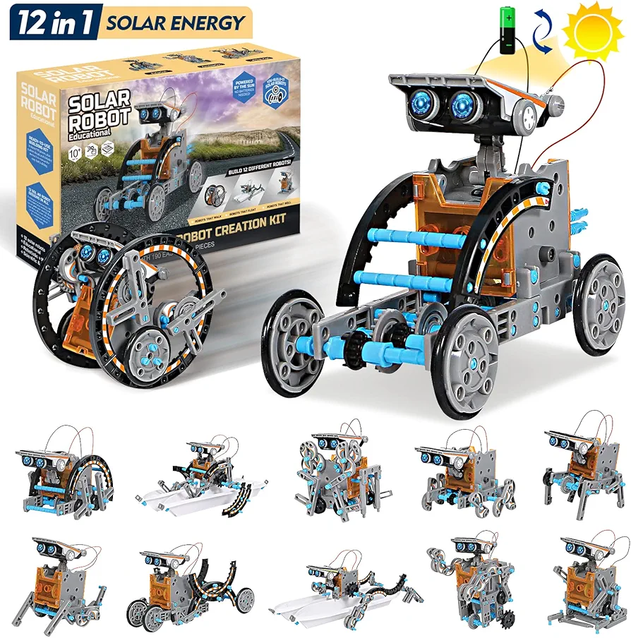 STEM Projects for Kids Ages 8-12, Solar Robot 12-in-1 Building Toys, Gifts for 8 9 10 11 12 Year Old Boys Girls, Education Science Robotics Kits Stem Toys, DIY Learning Science Boys Toys