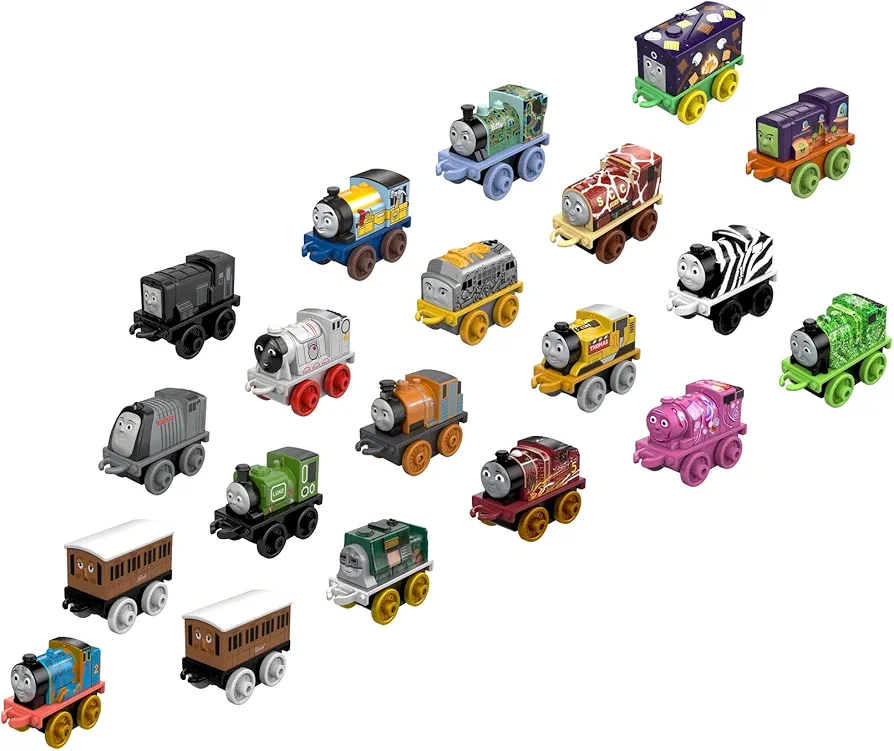 Thomas & Friends Toy Trains MINIS 20 Pack of Miniature Push-Along Engines & Railway Vehicles for Pretend Play​ Preschool Kids Ages 3+ Years (Amazon Exclusive)