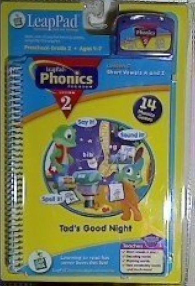 LeapPad Phonics Lesson 2 - Tad's Good Night Book & Cartridge