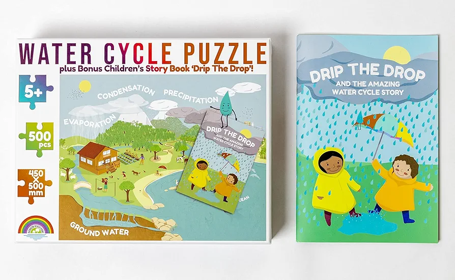 STEM Learning Toy IQ Builder Water Cycle Bonus Story Book Jigsaw Puzzles Children 5 to 12 Years