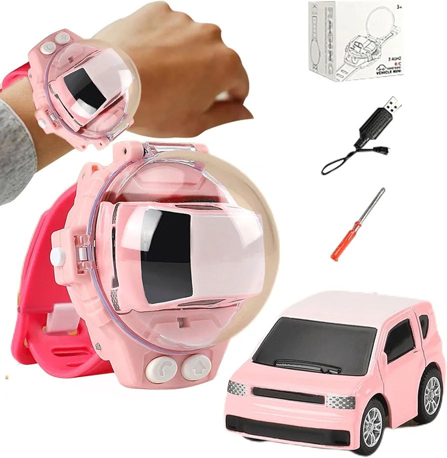 Remote Control Car Toy, New 2.4 GHz Cute Wrist Racing Car USB Rechargeable, Controlled Off-Road Toy Car for Children, Interactive Game Toys, for Boys Girls