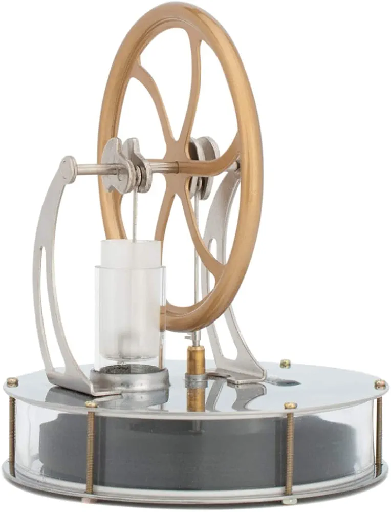 Low Temperature Stirling Engine Motor Steam Heat Education Model Toy DIY Kit Glod,(.)