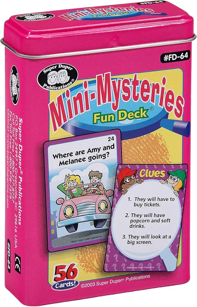 Super Duper Publications | Mini-Mysteries Fun Deck Flash Cards | Educational Learning Resource for Children