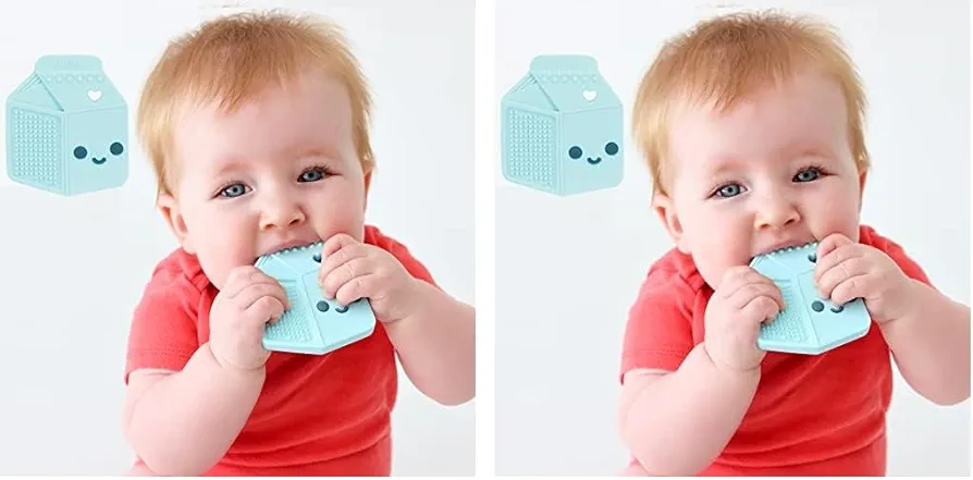 Nuby All Silicone Milk Carton Teether - 3+ Months (Pack of 2)