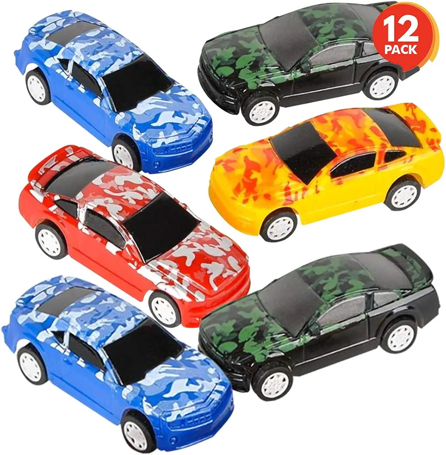 ArtCreativity 3.25 Inch Pull Back Toy Cars for Kids, Set of 12, Pullback Racers in Assorted Colors, Birthday Party Favors for Boys & Girls, Goodie Bag Fillers, Small Carnival and Contest Prize